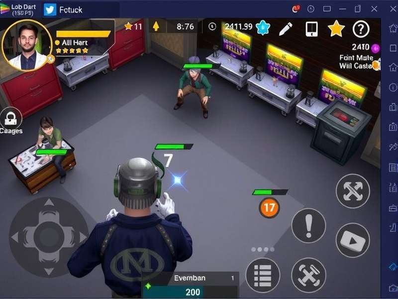 Optimal PUBG Mobile PC setup with dual monitors, gaming keyboard, and mouse