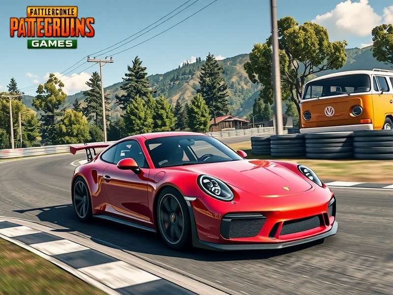 PUBG Mobile Porsche car in-game screenshot