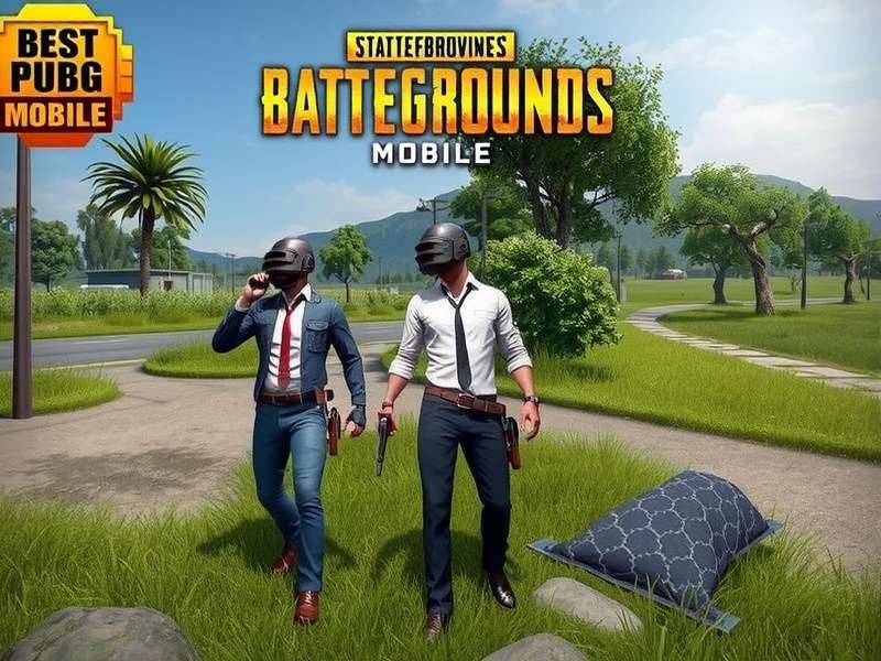 PUBG Mobile gameplay showing Erangel map with players parachuting