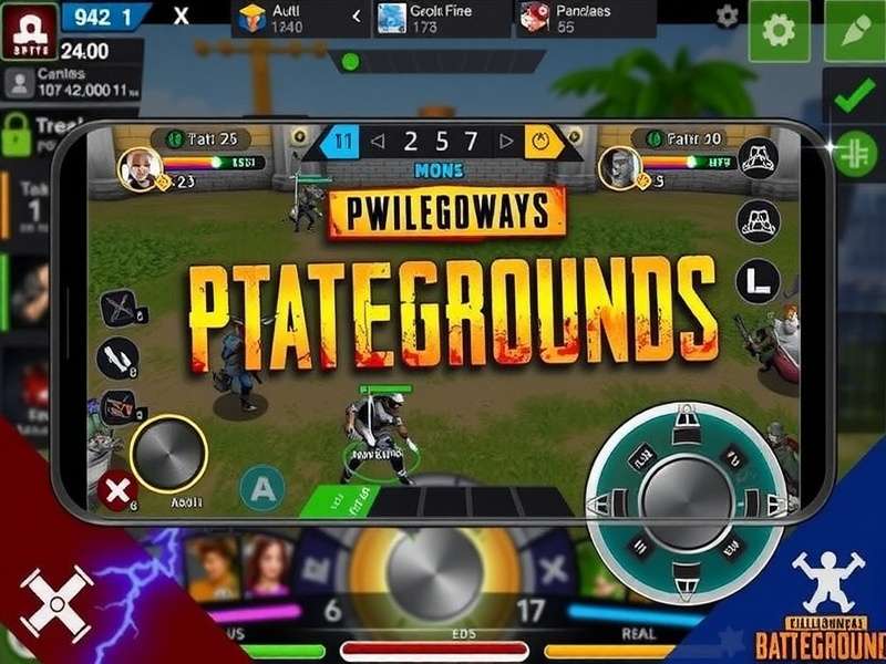 PUBG Mobile gameplay screenshot showing squad combat