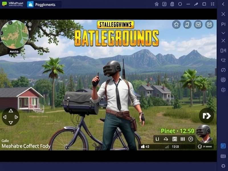 High-end gaming PC setup with RGB lighting running PUBG Mobile on a large monitor