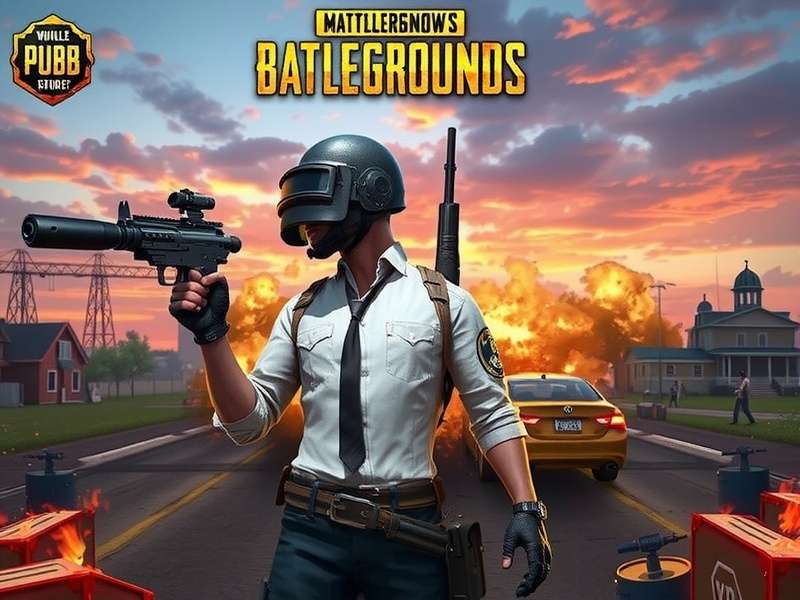 PUBG Mobile Skachat - Gameplay screenshot showing intense action in Erangel