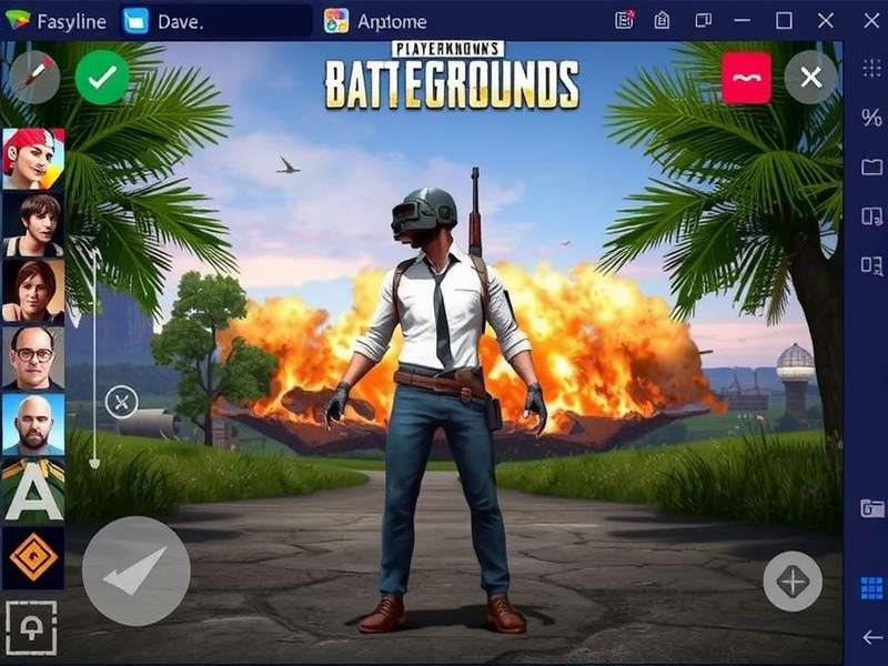 PUBG Mobile gameplay scene showing players in action