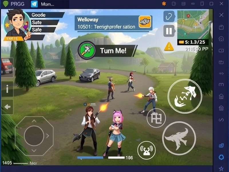 PUBG Mobile Emulator gameplay on PC with keyboard and mouse setup