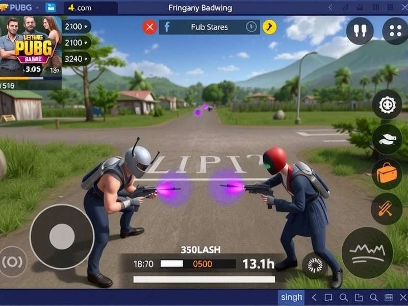 PUBG Mobile Lite gameplay on smartphone showing battle royale action