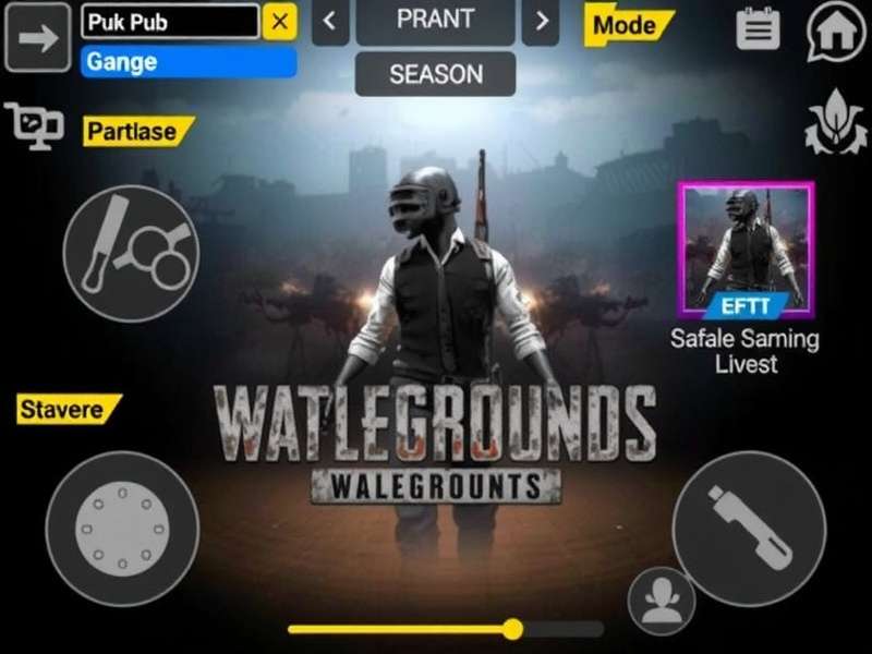 PUBG Mobile app download banner showing smartphone with PUBG Mobile gameplay and Indian flag colors