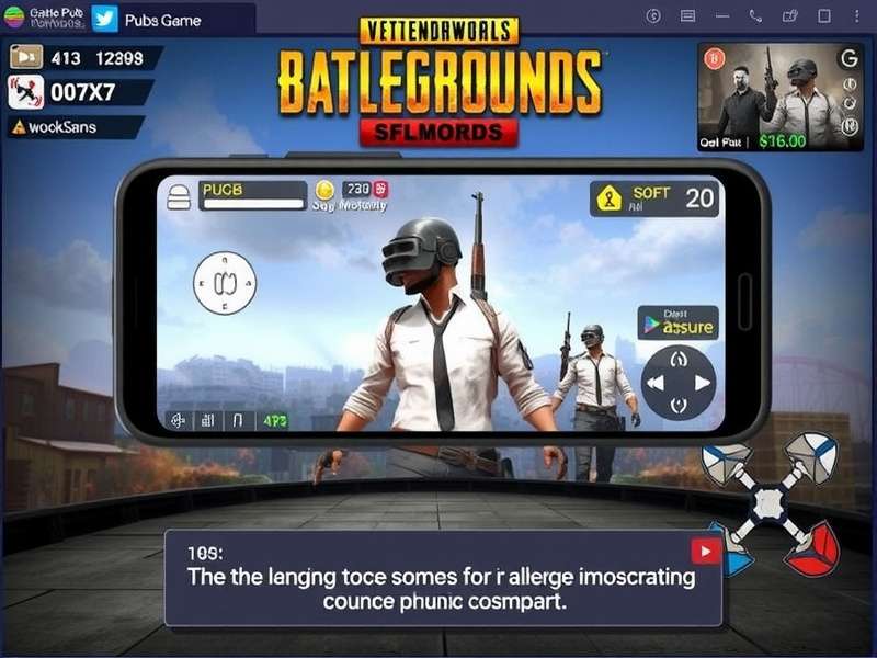 PUBG Mobile gameplay action with player holding assault rifle on battleground