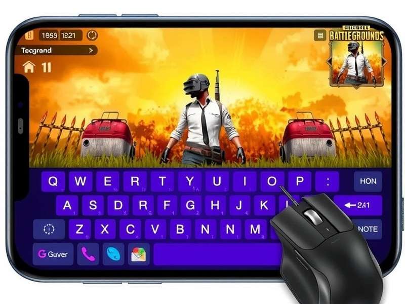 PUBG Mobile keyboard and mouse gaming setup for Indian players featuring mechanical keyboard and RGB gaming mouse