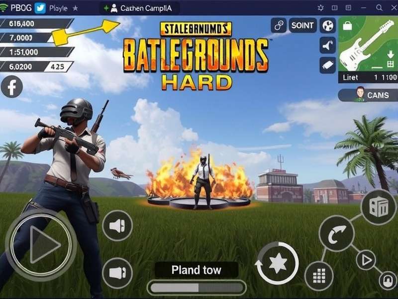 Pubg Mobile Pc Player gameplay on Gameloop emulator showing high-resolution battle royale action